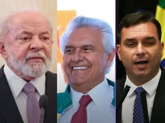Caiado aparece com 6,5% na terceira posição atrás de Flávio e Lula, mostra pesquisa