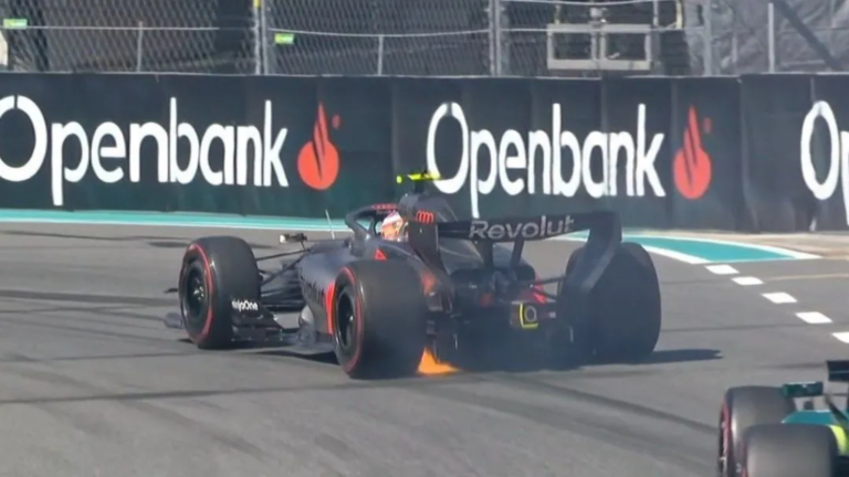 Bortoleto larga em último no GP de Miami após carro pegar fogo no classificatório